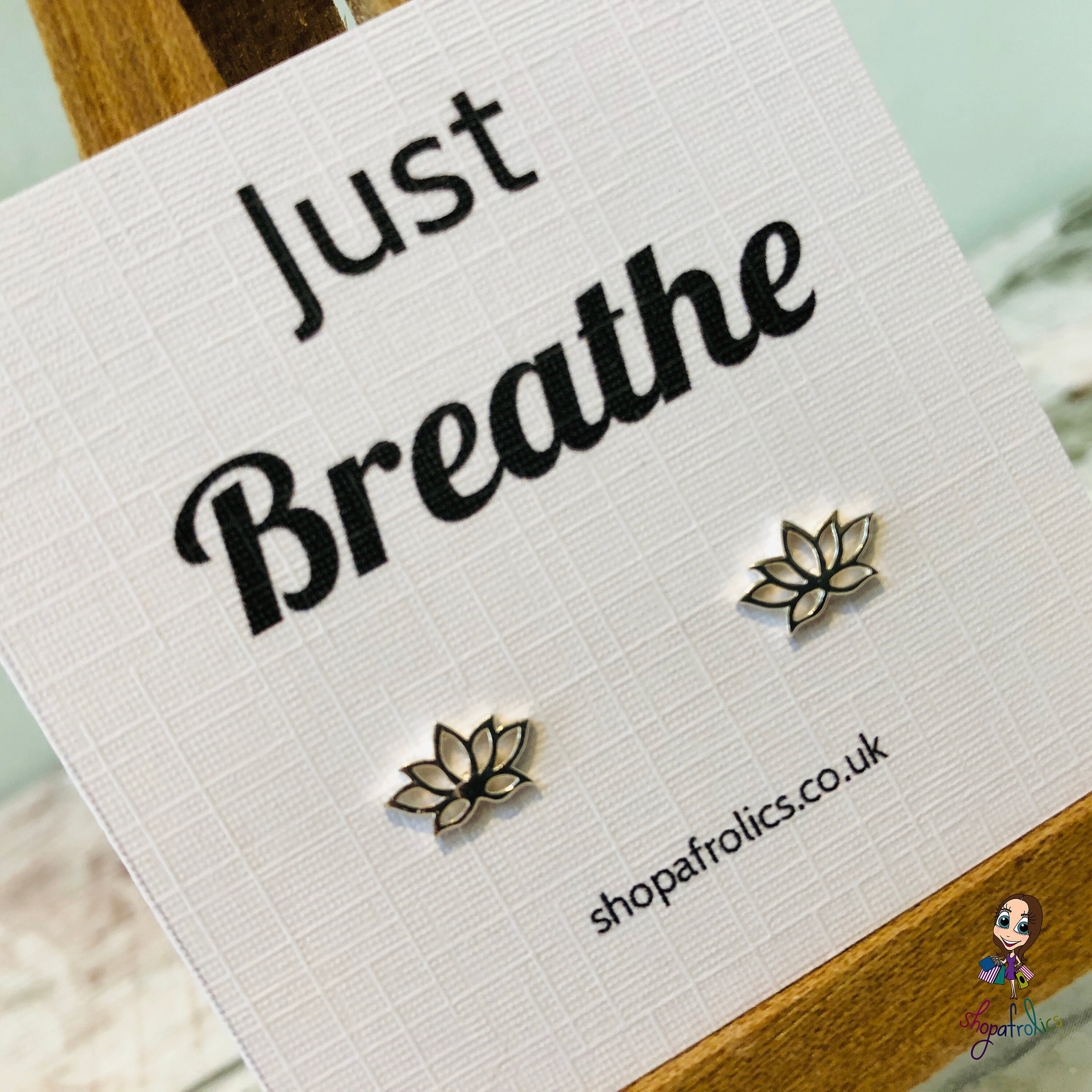 Just Breathe Lotus Flower Earrings Sterling Silver Etsy