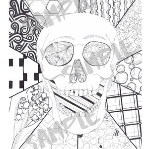 Skull Coloring Page PDF