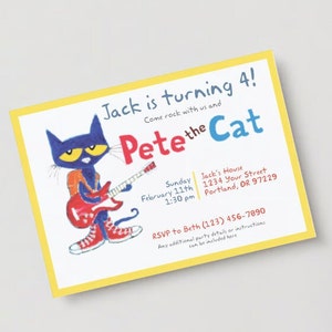 ピート・ザ・キャットの誕生日パーティーの招待状