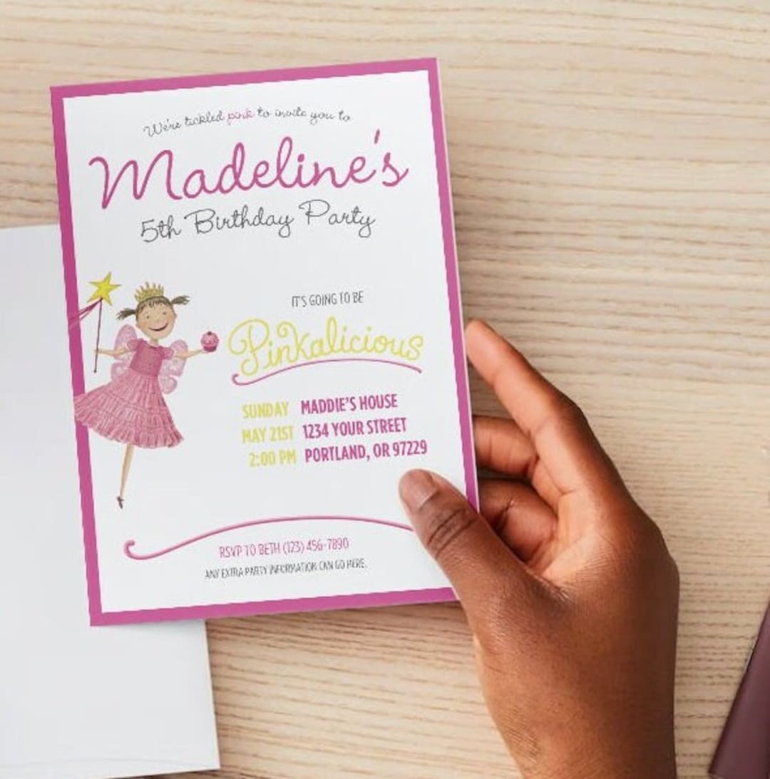 Pinkalicious Birthday Party Invitation - Etsy