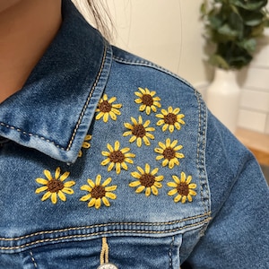 Hand Embroidered Custom Denim Jacket
