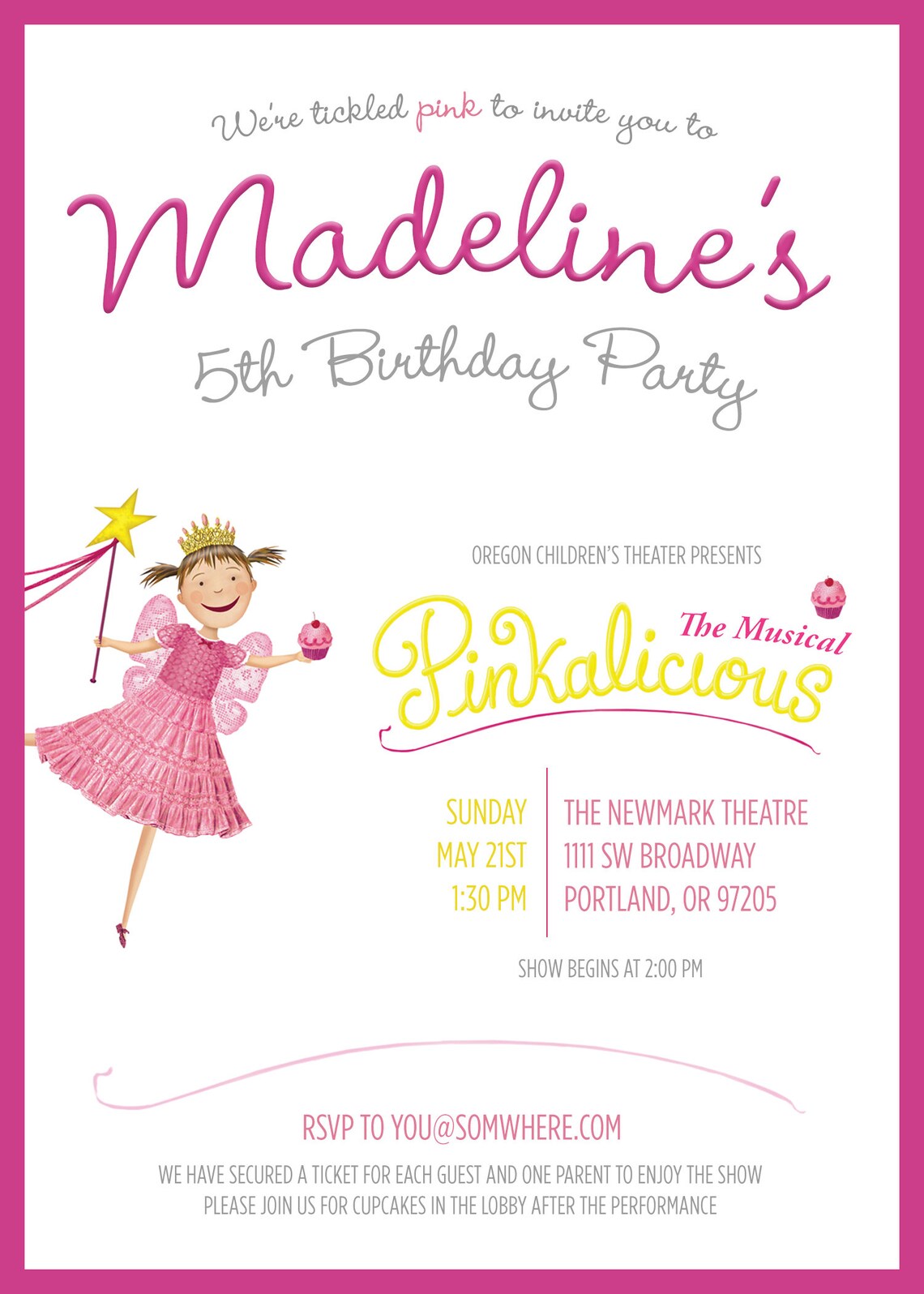 Pinkalicious Birthday Party Invitation | Etsy