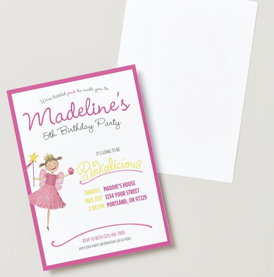 Pinkalicious Birthday Party Invitation - Etsy