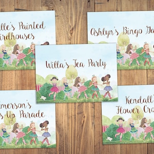 Customized Wellie Wishers Party Signs - 5 custom signs included!