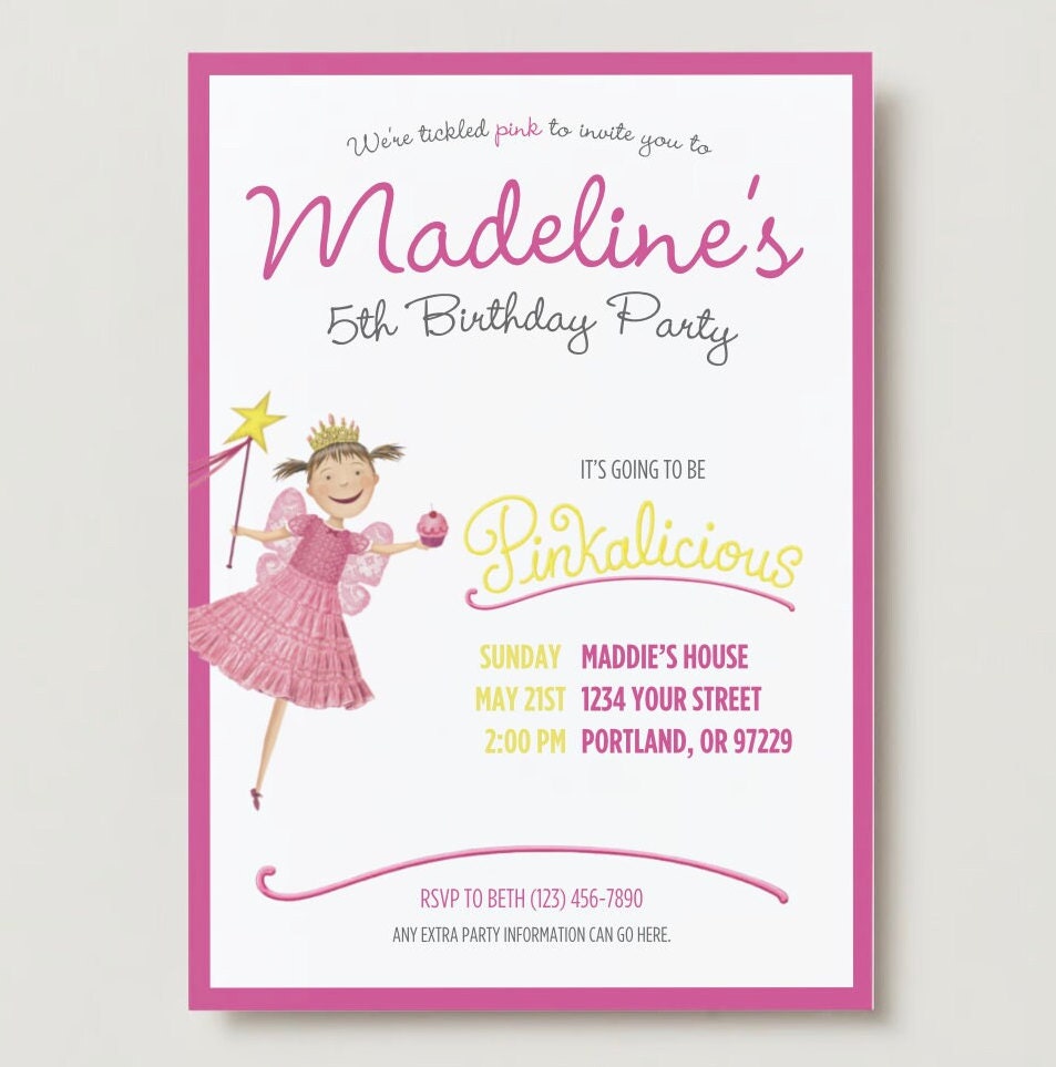Pinkalicious Birthday Party Invitation - Etsy