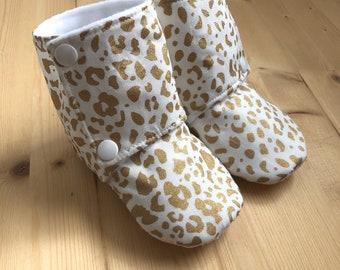 fleece lined baby booties