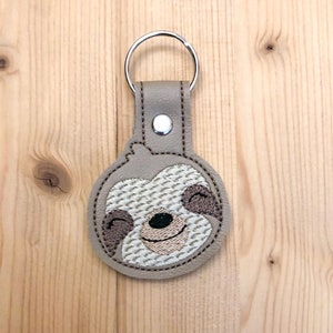 Sloth Key Fob | Sloth Face Key Chain | Sloth Lover Gift| Zipper Pull