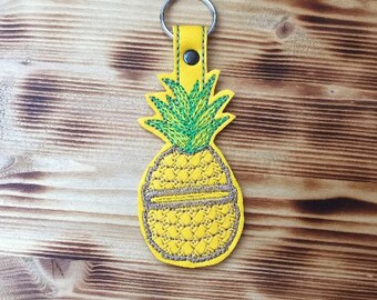 Pineapple Quarter Holder | Keychain | Quarter Holder | Cart Coin Key Fob | Pineapple Key Chain | Coin Holder