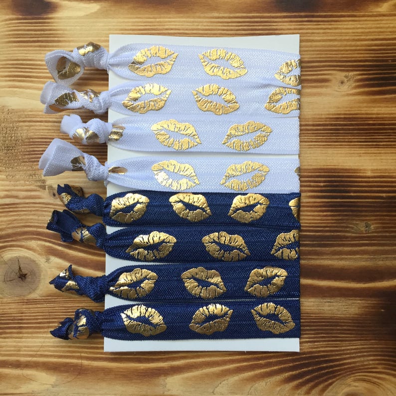 Lips Hair Ties Set of 10 Fold Over Elastic Ties Lips Etsy