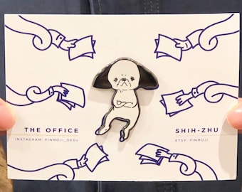Der Büro-Hund-Emaille-Pin