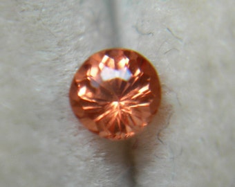 0.10ct Very Rare Orange TRIPLITE gemstone Skardu Pakistan Natural Untreated gem Genuine Collector stone round