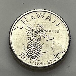 HAWAII sterling 925 silver miniature medal Franklin Mint States of the Union Mini Coin United America USA Red Hibiscus Aloha State Honolulu