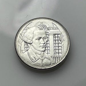 JOHN HANCOCK sterling silver miniature coin 1976 Franklin Mint Signers of the Declaration Mini Medal for collection or jewelry USA 925