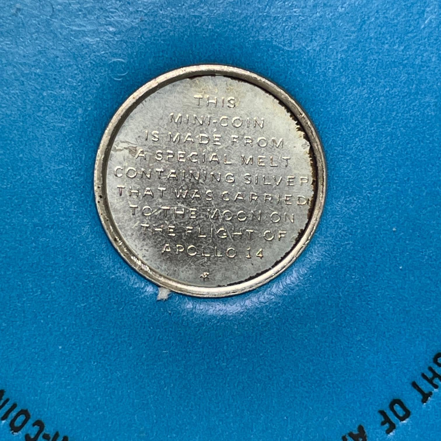 Franklin Mint Apollo 14 Silver Mini Coin Medal Genuine