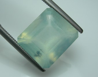 GIT 7.41ct PERUVAIN OPAL gem, Peru, Natural Paraiba Teal Green color, untreated genuine gemstone, certificate report, rare size