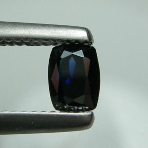 0.41ct Very Rare Dark Blue ANATASE gem Kharan Pakistan Genuine Natural Untreated Collector Gemstone Fancy Cushion Cut 4.7mm X 3.45mm