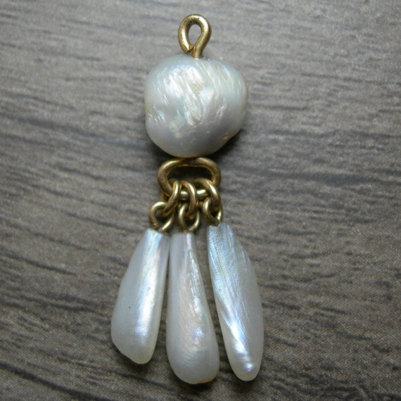 Very Rare Natural MISSISSIPPI River Pearl Antique Gold Pendant Drop Uncultured Genuine Freshwater Pearls American USA Jyotish Mermaid Tears Etsy