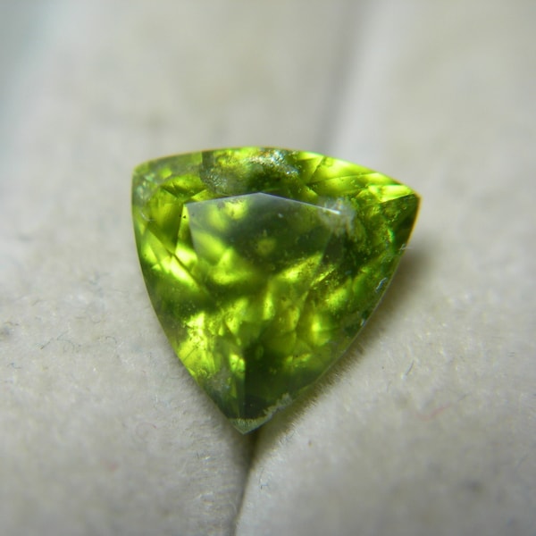 CLOSEOUT 2.50ct rare Green Vesuvianite gemstone Kenya gemmy Idocrase untreated Natural Loose Collector Gem Stone trillion