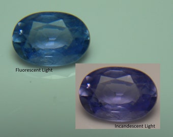 Saphir Violet Naturel Opalescent Du Sri Lanka - Forme Poire 5.7x4.4x3.3mm - Neuf Avec étiquettes
