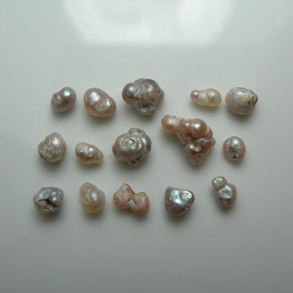 Rare Natural Saltwater Baroque Pearls 