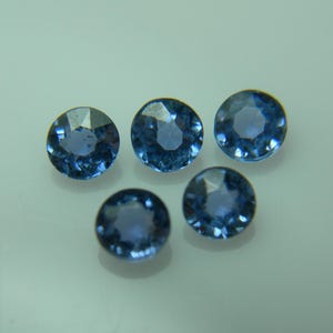 5 rare YOGO SAPPHIRE gems Blue Montana Natural gemstone Untreated Unheated Yogo Gulch M.T. USA genuine American gem 0.40ctw parcel
