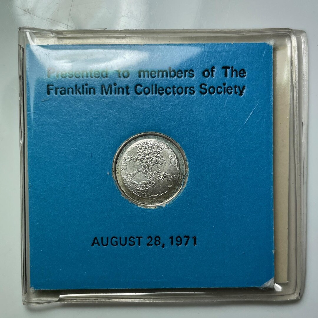 Franklin Mint Apollo 14 Silver Mini Coin Medal Genuine Silver