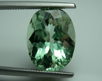 GIT 8.27ct HERDERITE gem Brazil Natural Untreated Yellowish Green gemstone Collector stone certificate report very rare