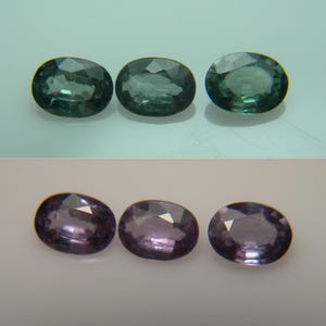 CLOSEOUT lot 3 rare COLOR CHANGE Garnet gems Bekily Madagascar Green to Purple Natural Genuine Untreated Gemstones oval 0.53ctw parcel
