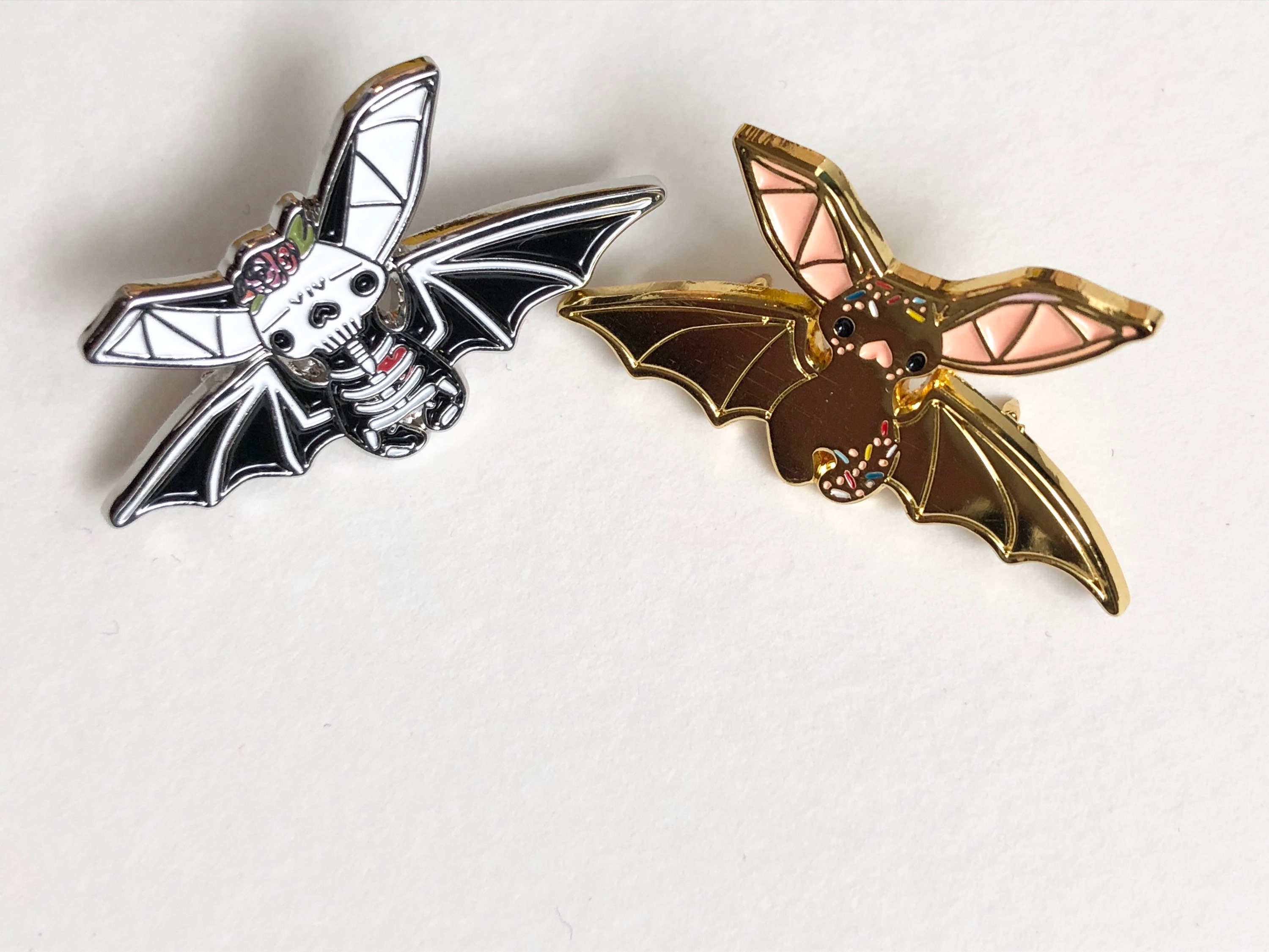 Enamel bat pins Etsy