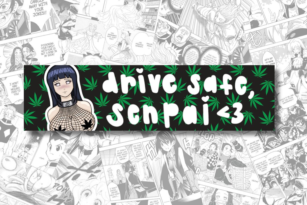 Anime Bumper Sticker Anime Car Decal Waifu Sticker Anime Etsy