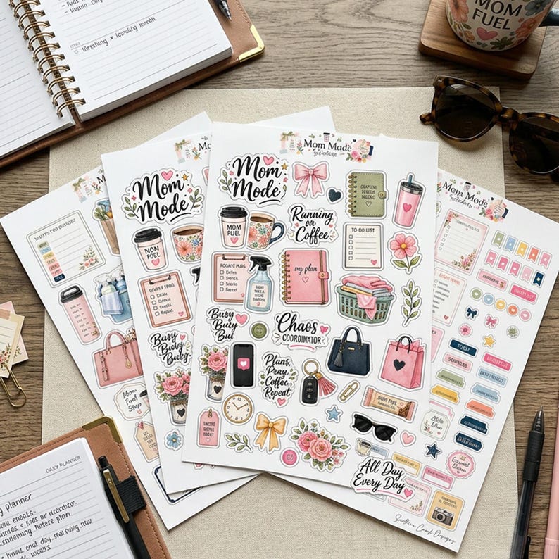 Mums Pdf Sticker Mom Mode Printable Stickers | Mom Life Planner Stickers | Digital ...