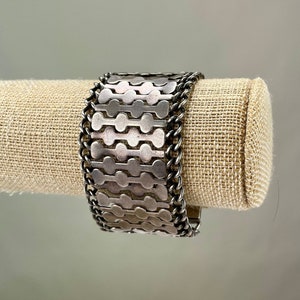 Vintage Sterling Silver Puzzle Bracelet by Plateria FarFan for TAXCO Mexico 925