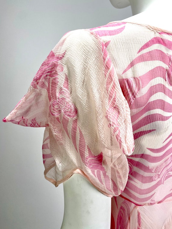 Vintage Designer Zandra Rhodes London silk painte… - image 7