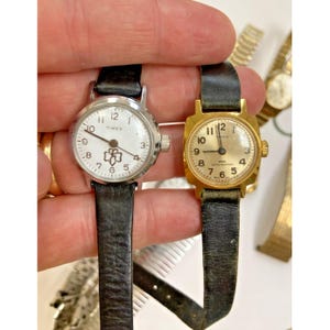 Vintage ladies wrist watch lot for parts repair TIMEX Oris Citizen AS IS image 10