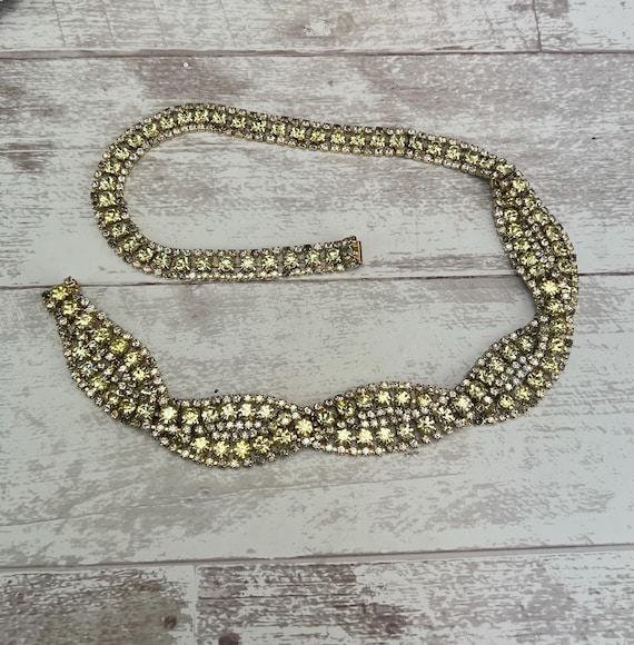 Vintage 1960s Kandell & Marcus NY Rhinestone Belt With  display picture 3