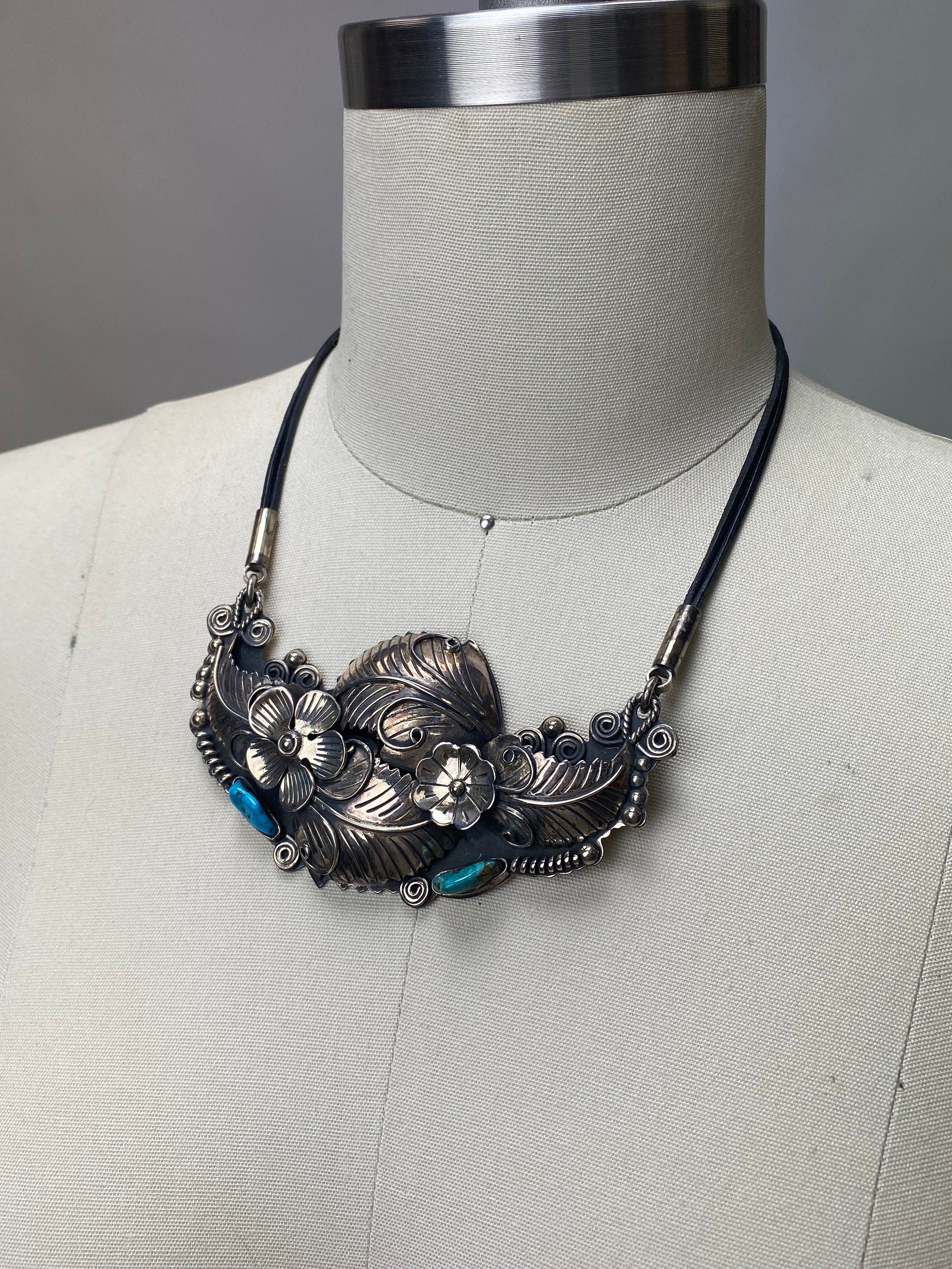 日本初の CARAVANTES Sterling Turquoise Western CII Mexican 925 Silver アクセサリー