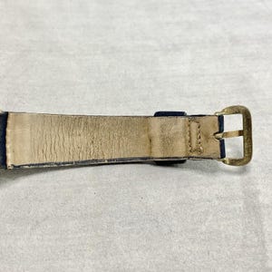 Reloj de pulsera Sheffield Spiro Agnew vintage de 1970, movimiento mecánico, correa azul oscuro. imagen 13