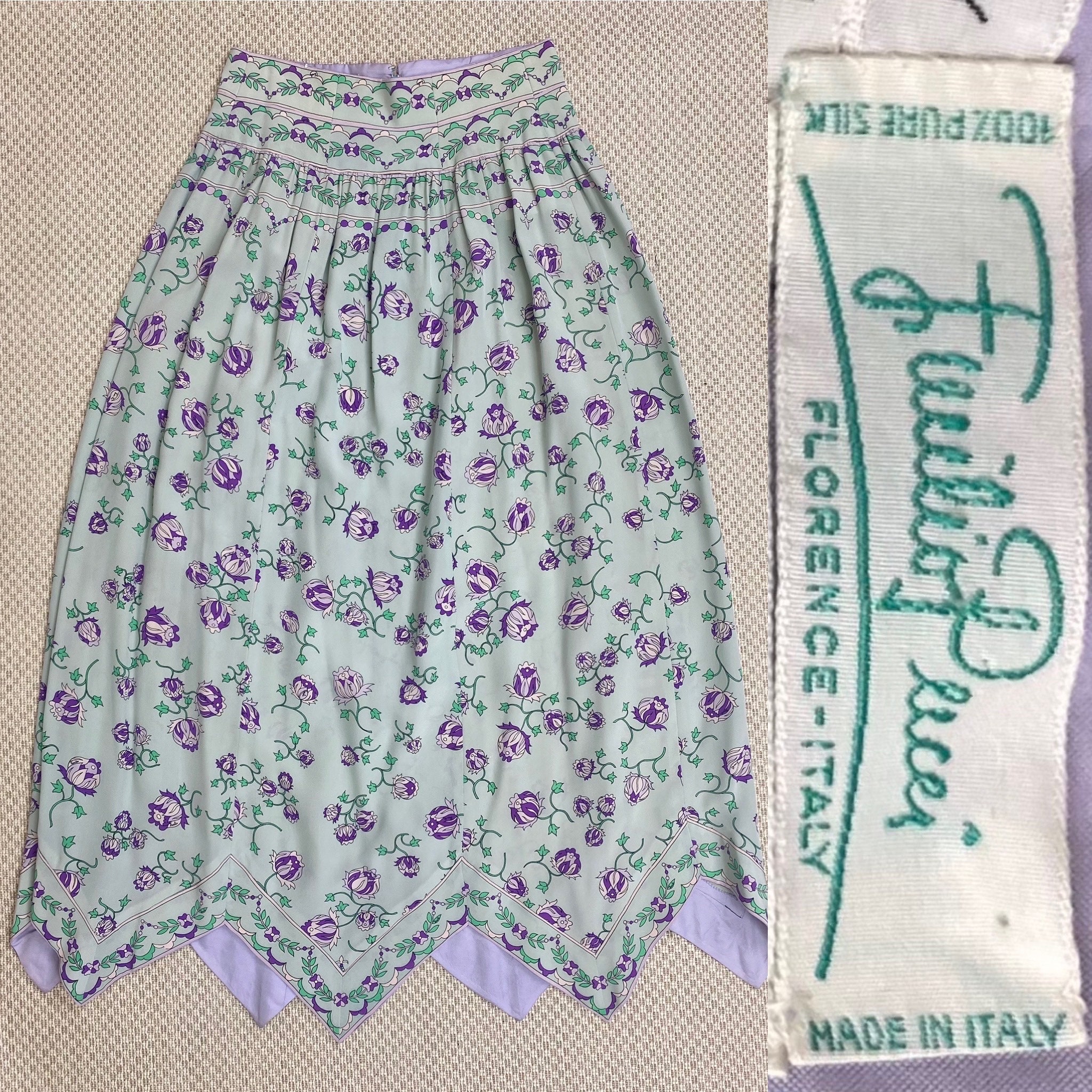 スカート 80s VINTAGE EMILIO PUCCI COTTON SKIRT 80s VINTAGE EMILIO PUCCI COTTON SKIRT