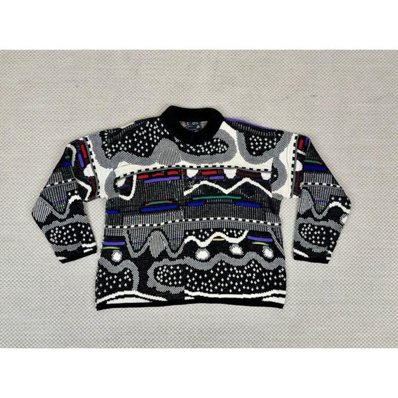 ヴィンテージ 1980 年代 本物 Coogi デザイナー セーター マルチカラー