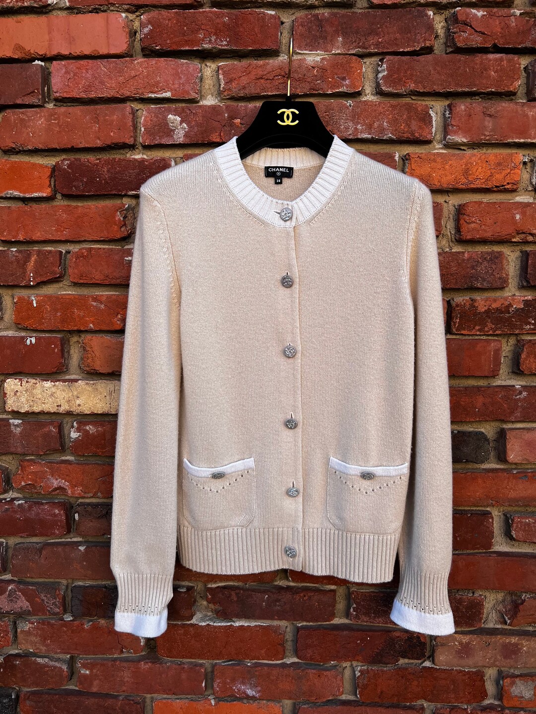 Vintage Cream Chanel Cuba Libre Button 