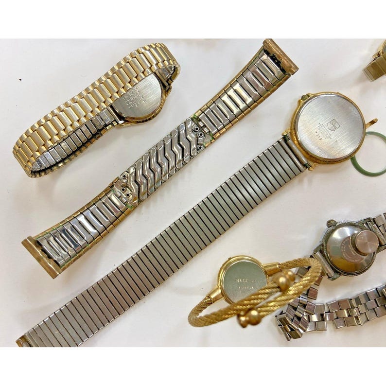 Vintage ladies wrist watch lot for parts repair TIMEX Oris Citizen AS IS image 9
