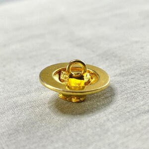 Vintage Chanel Paris Coco Elephant Quilted CC Gold Gilt Buttons 5 Pieces image 16