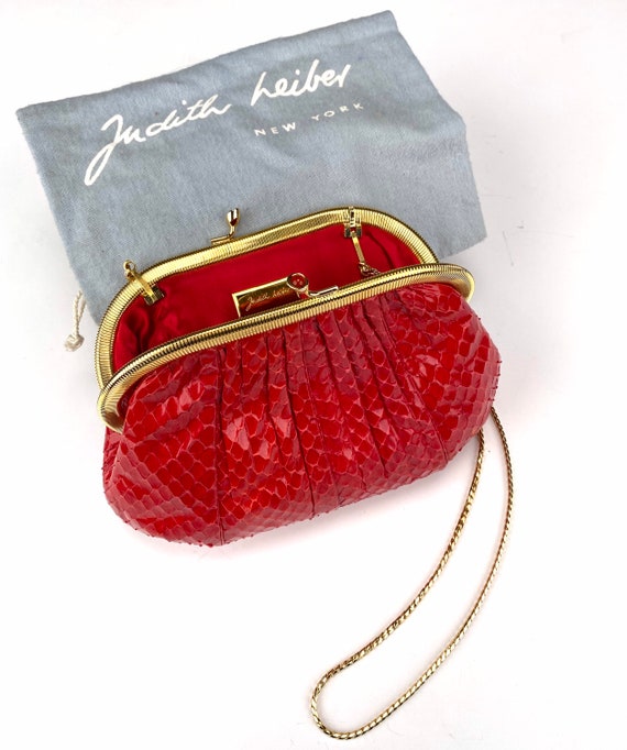 Judith Leiber Snakeskin Clutch Vintage Judith Leiber Bag 