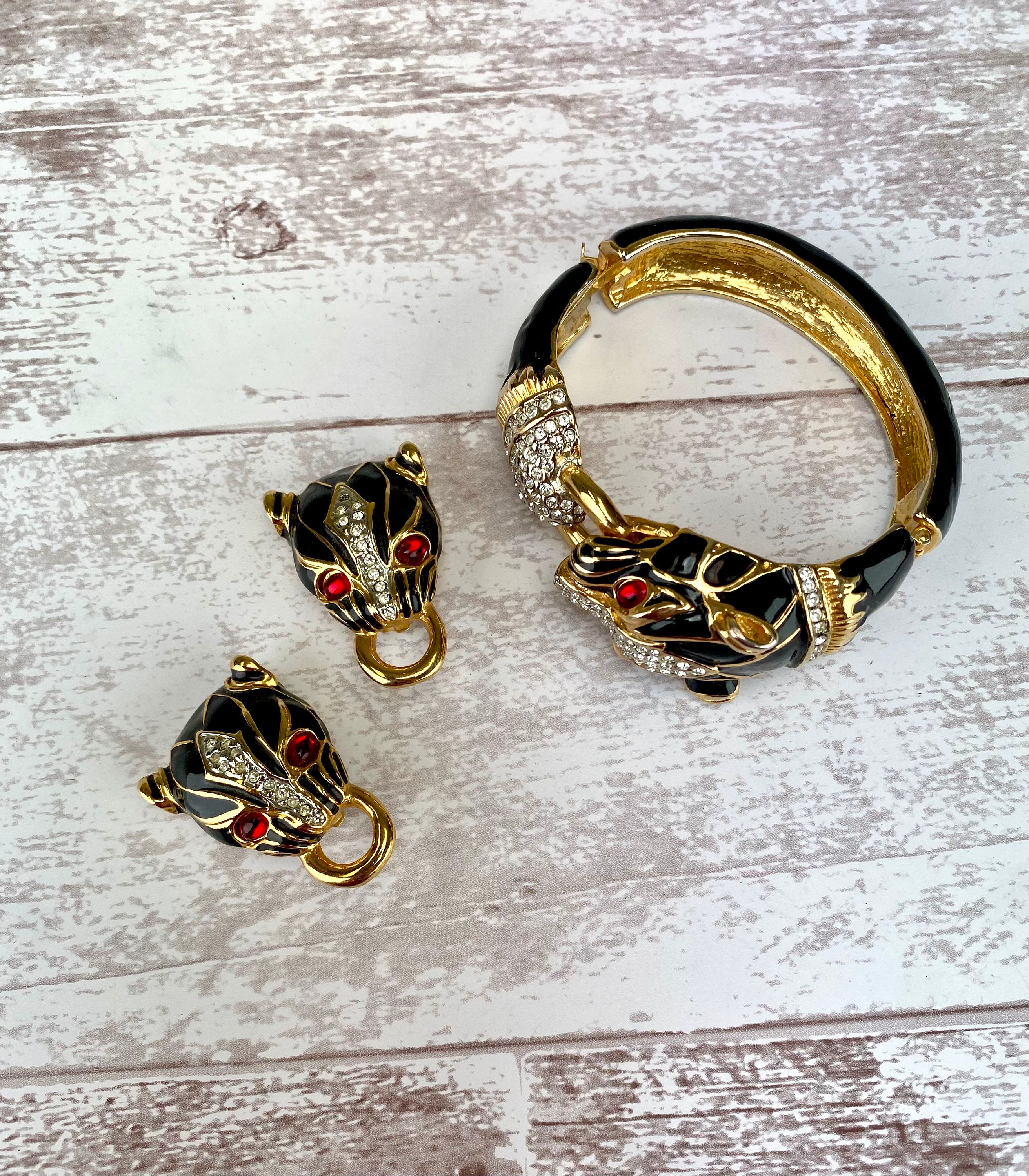 70s USA vintage beads bangle & earrings - Shop panic-art