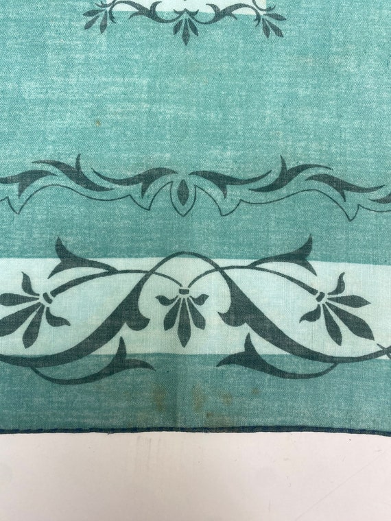 Vintage Mint Green Linen Floral Faith Austin nove… - image 4