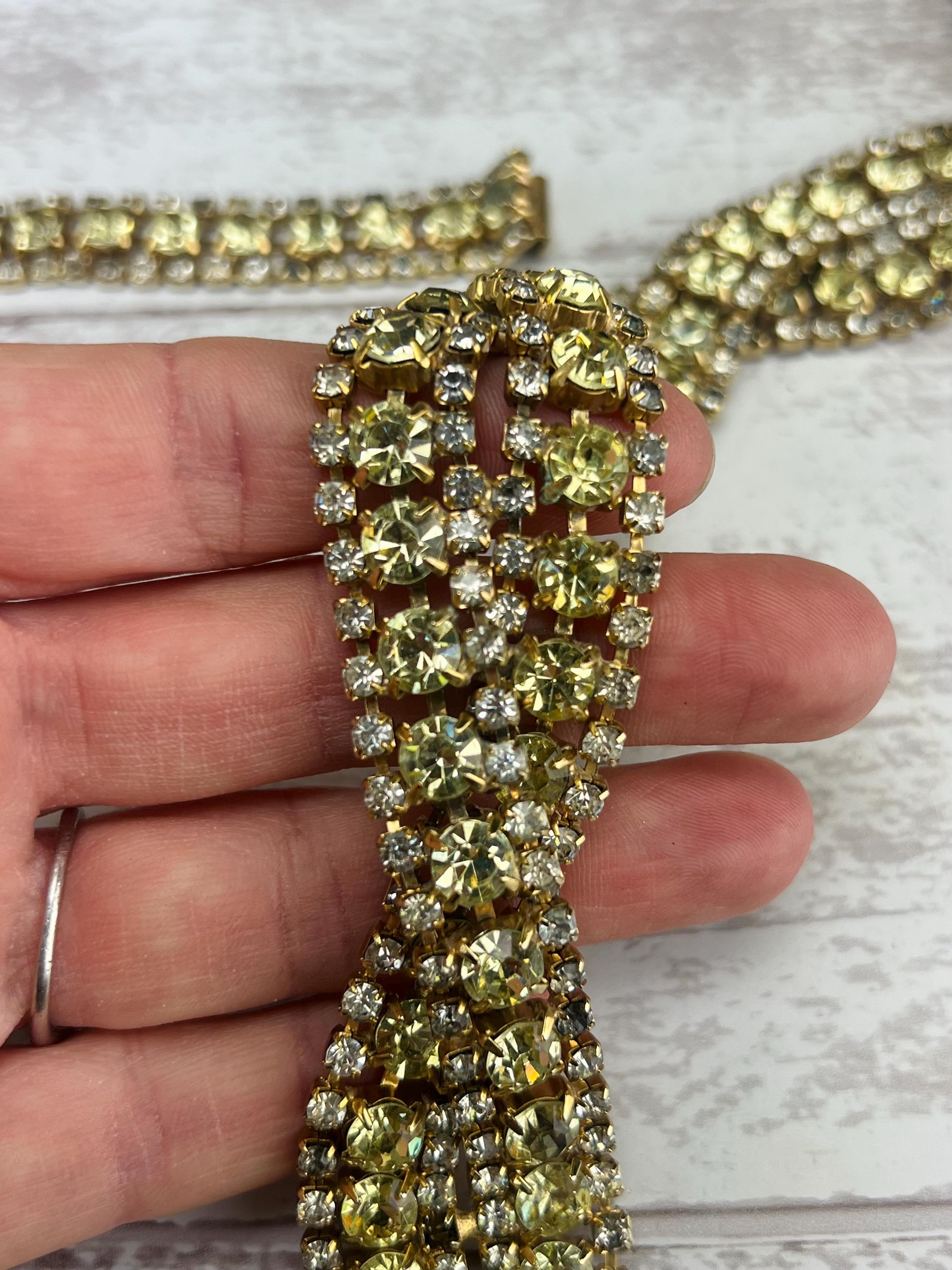 Vintage 1960s Kandell & Marcus NY Rhinestone Belt With 