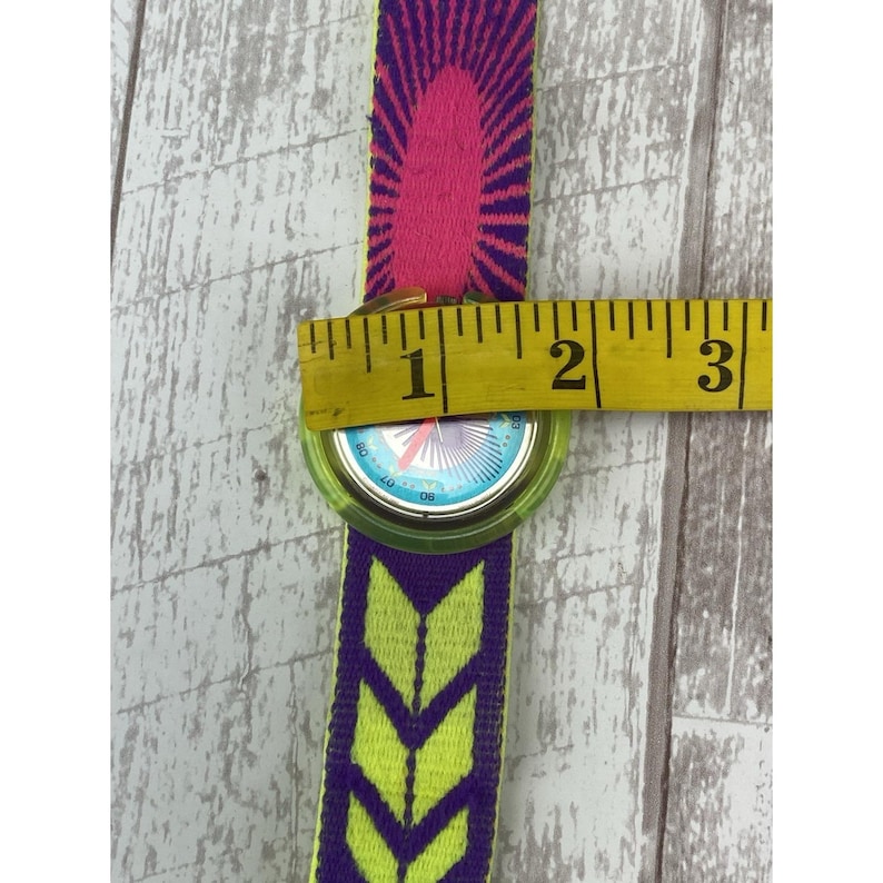Vintage 1990s Pop Swatch Watch Neon PWK175 Waterskiing wrist watch as is image 5