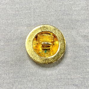 Vintage Chanel Paris Coco Elephant Quilted CC Gold Gilt Buttons 5 Pieces image 11