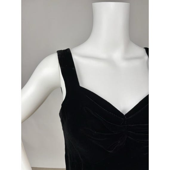 Antique Vintage 1930s Black Silk Velvet Bias Dress Mi… - Gem