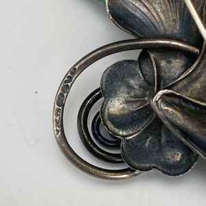 Vintage sterling silver brooch pin signed Sterling image 4